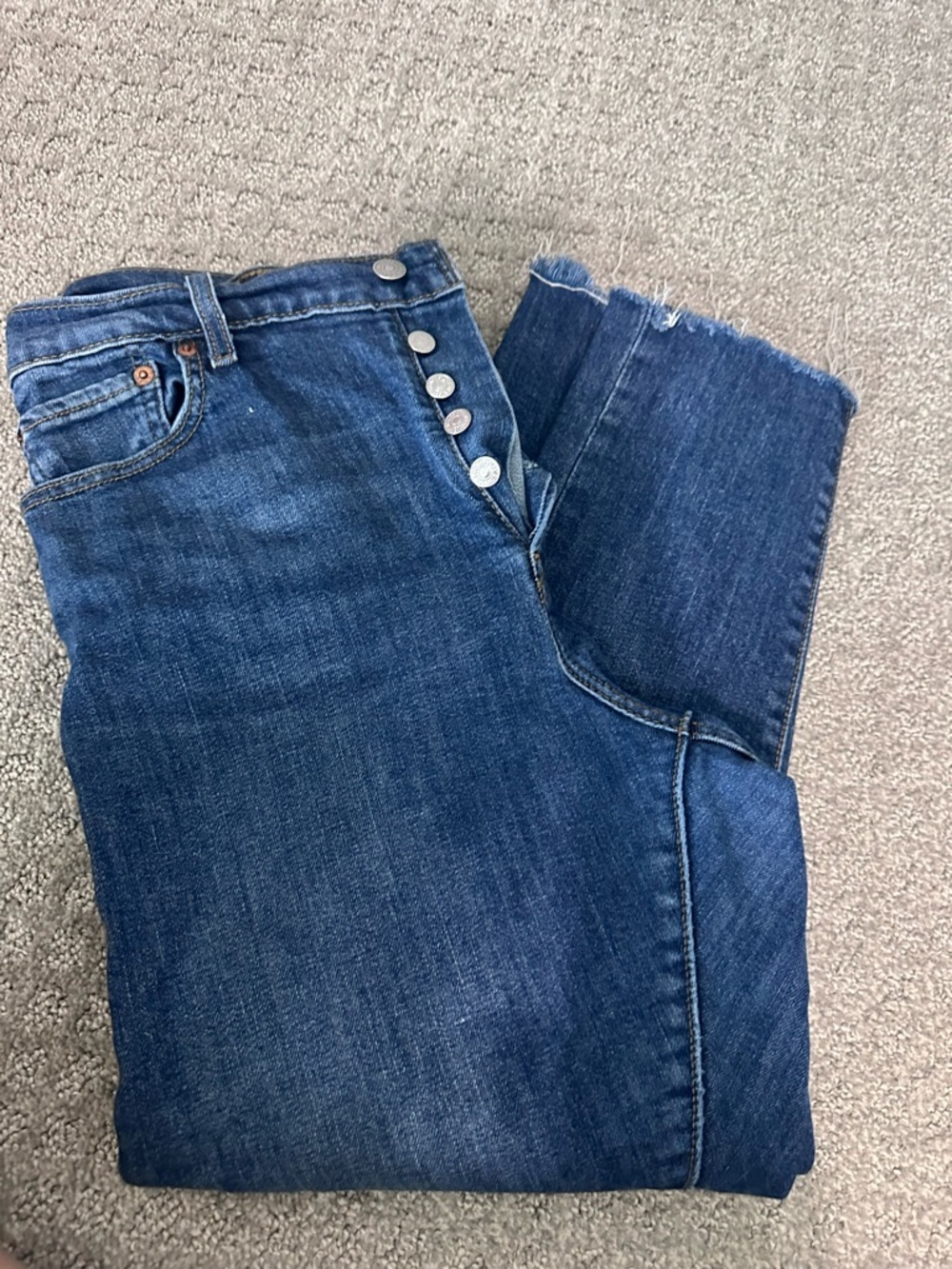 Levi's Dark Blue Skinny Jeans with Button-Fly